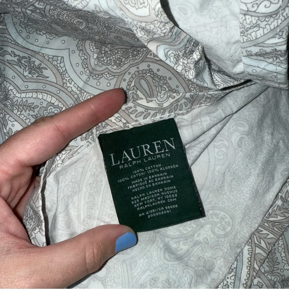 Lauren Ralph Lauren Coral Beach Paisley Gray sheet set